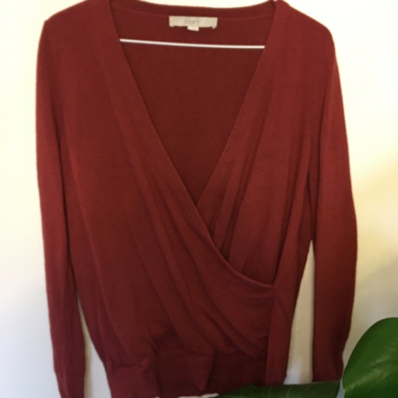 Classy Wrap Sweater in Maroon - Picture 6 of 6